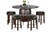 Round 5 Piece Pub Table With Wine Barrel Set - Tobacco Leaf