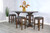 Homestead - Rectangular 5 Piece Upholstered Pub Table Set - Tobacco Leaf