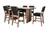 Modern - Rectangular Arch 7 Piece Counter Chairs And Table Set - Desert Plain