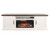 Media Console With Electric Fireplace - Buckskin / Marble White