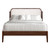 Hawthorne - 5/0 Queen Upholstered Platform Headboard - Walnut / White