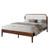 Hawthorne - 5/0 Queen Platform Bed With White Upholstered Headboard - Brown