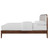 Hawthorne - 5/0 Queen Platform Bed With White Upholstered Headboard - Brown