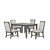 Lisbon - Rectangle Dining Table With 4 Chairs - Gray