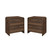 Mara - Two Drawer End Table / Bedside Table (Set of 2) - Walnut