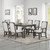 Lisbon - 7 Piece Dining Room Set (Rectangle Dining Table With 4 Chairs & 2 Arms Chairs) - Dark Gray / Gray