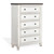 Carriage House - Chest With 5 Drawers - Cottage White / Europen Dark