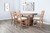 Rustic Counter-Height Extension Dining Table With Barn Door Storage - Amber