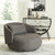 Haley - Upholstered Swivel Cuddler Chair - Charcoal
