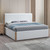 Anika - 5/0 Queen Upholstered Panel Headboard - White / Natural