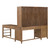 Shaker Lakes - Opt L Shaped Desk Set - Harvest Brown