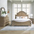 Magnolia Manor - 4 Piece Bedroom Set (California King Panel Bed, Dresser & Mirror, Nightstand) - Weathered Bisque
