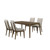 Maggie - Dining Table With 4 Natural Chairs - Dark Brown