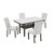 Carissa - Rectangle Dining Table With 4 Chairs - White