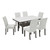 Carissa - Rectangle Dining Table With 6 Chairs - White