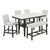 Carissa - Rectangle Counter Table With 4 Chairs & 1 Bench - White