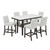 Carissa - Rectangle Counter Table With 6 Chairs - White