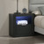 Asher - Nightstand With LED Light - Smoke