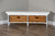 Manor House - Short Bench - White / Light Brown