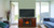 78" Barn Door Media Console With Electric Fireplace - Vintage Mocha