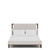 Delia - Queen / King Upholstered Rails - Nouveau Walnut / Beige