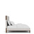 Delia - King Upholstered Bed - Nouveau Walnut / Beige