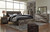 Derekson Multi Gray 6 Pc. Dresser, Mirror, King Panel Bed With 2 Storage Drawers