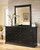 Maribel Black 7 Pc. Dresser, Mirror, Queen Panel Bed, 2 Nightstands
