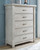 Brashland White 6 Pc. Dresser, Mirror, Chest, King Panel Bed