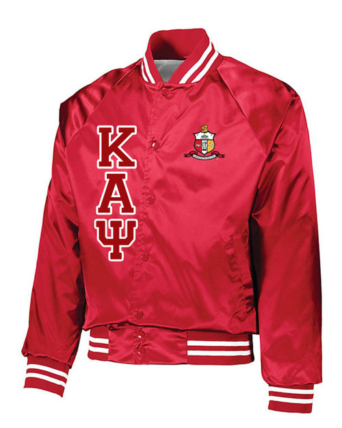 Ships Out Today!!! Kappa Alpha Psi Satin Baseball Jacket Letters and Crest