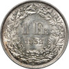 1952 Switzerland Silver 1 Francs, KM# 24, Lustrous BU, 1F Brilliant Uncirculated