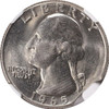 1965 Washington Quarter Mint Error, Nice Curved Clip at 4:00, NGC MS65