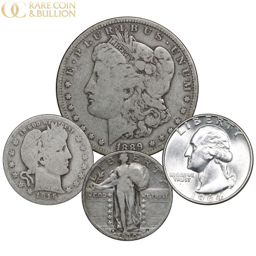 1878-1964 Morgan, Barber Quarter, Full Date Standing Liberty Quarters & BU Washington Quarter Good 1878-1964 Morgan, Barber Quarter, Full Date Standing Liberty Quarters & BU Washington Quarter Good