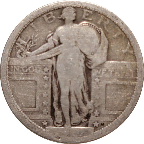1917-P Standing Liberty Silver Quarter, Type 1, Partial Date 1917-P Standing Liberty Silver Quarter, Type 1, Partial Date