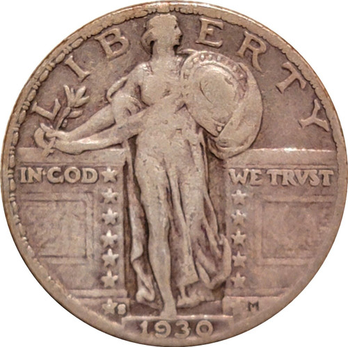 1930-S Standing Liberty Silver Quarter, VF, Very Fine 1930-S Standing Liberty Silver Quarter, VF, Very Fine