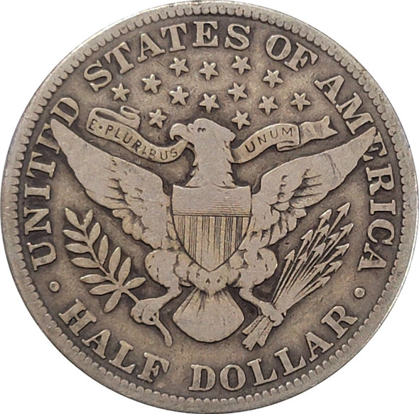 1912-P Barber Silver Half Dollar, Fine