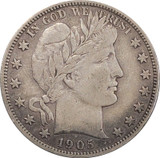 1905-S Barber Silver Half Dollar, Incredibly Original Example, VF, Very Fine