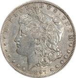 1897-O Morgan Silver Dollar, Lustrous XF to AU Details, Very Lighly Cleaned