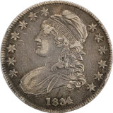 1834 Bust Half Dollar, O-116, R.1, Small Date & Letters, XF Details, Nice Patina