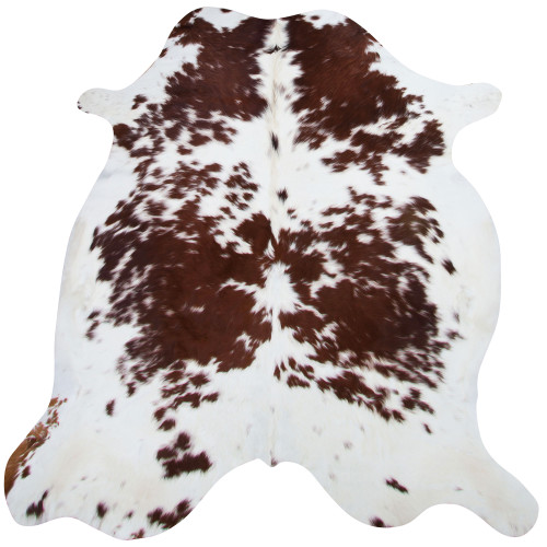 cowhide in brown and white