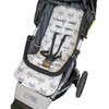 Fox Grey cotton pram liner to fit Mountain Buggy