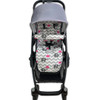 Chevron Grey & Pink Elephants Cotton Pram Liner for Uppababy in Vista v2