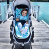 Retro Dots Aqua Cotton Universal Fit Pram Liner