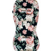 Peonies Black Cotton Pram Liner to fit Stokke