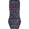 Flamingo Navy Cotton Pram Liner to fit Baby Jogger City Mini GT  (with folding strap slot added)