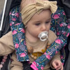 Flamingo Navy Cotton Pram Liner  Flamingo Navy Cotton Pram Liner