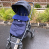 Navy Waterproof Snuggle Bag to fit Uppababy photographed in Vista V2