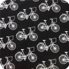 Retro Bikes Black 100% cotton