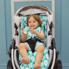 Geo Bears Teal Universal Fit Cotton Pram Liner 