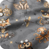 Steampunk Animals Graphite 100% Cotton